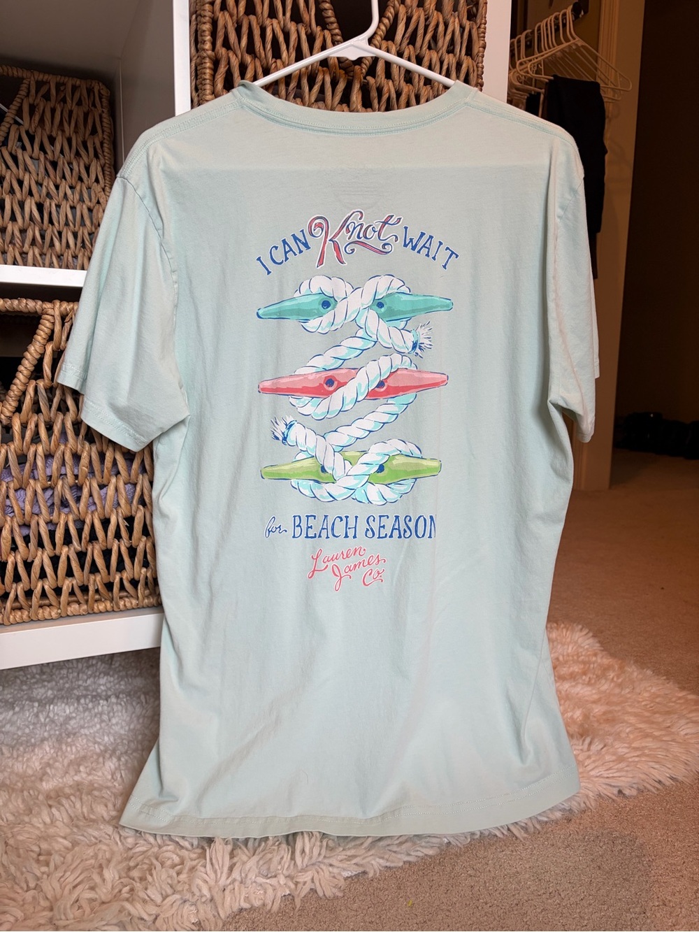 Lauren James Pastel Mint I Can Knot Wait for Beach Season Pocket Tee